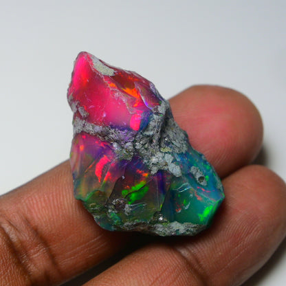 Very Rare Bi-Color Opal Rough 46.35 Cts Natural Ethiopian Opal Raw Jewelry Grade