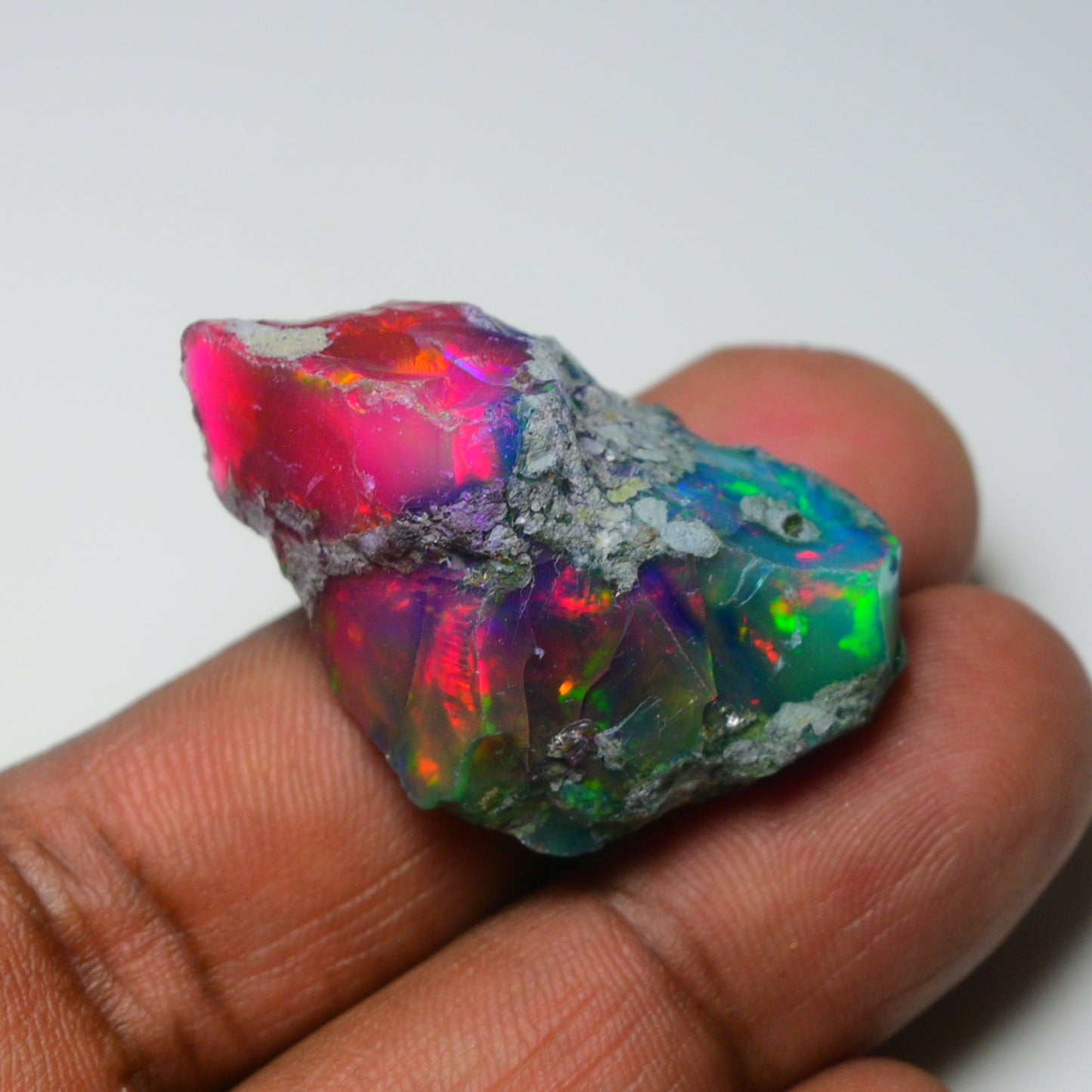 Very Rare Bi-Color Opal Rough 46.35 Cts Natural Ethiopian Opal Raw Jewelry Grade