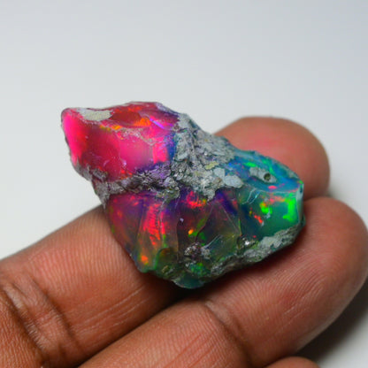 Very Rare Bi-Color Opal Rough 46.35 Cts Natural Ethiopian Opal Raw Jewelry Grade