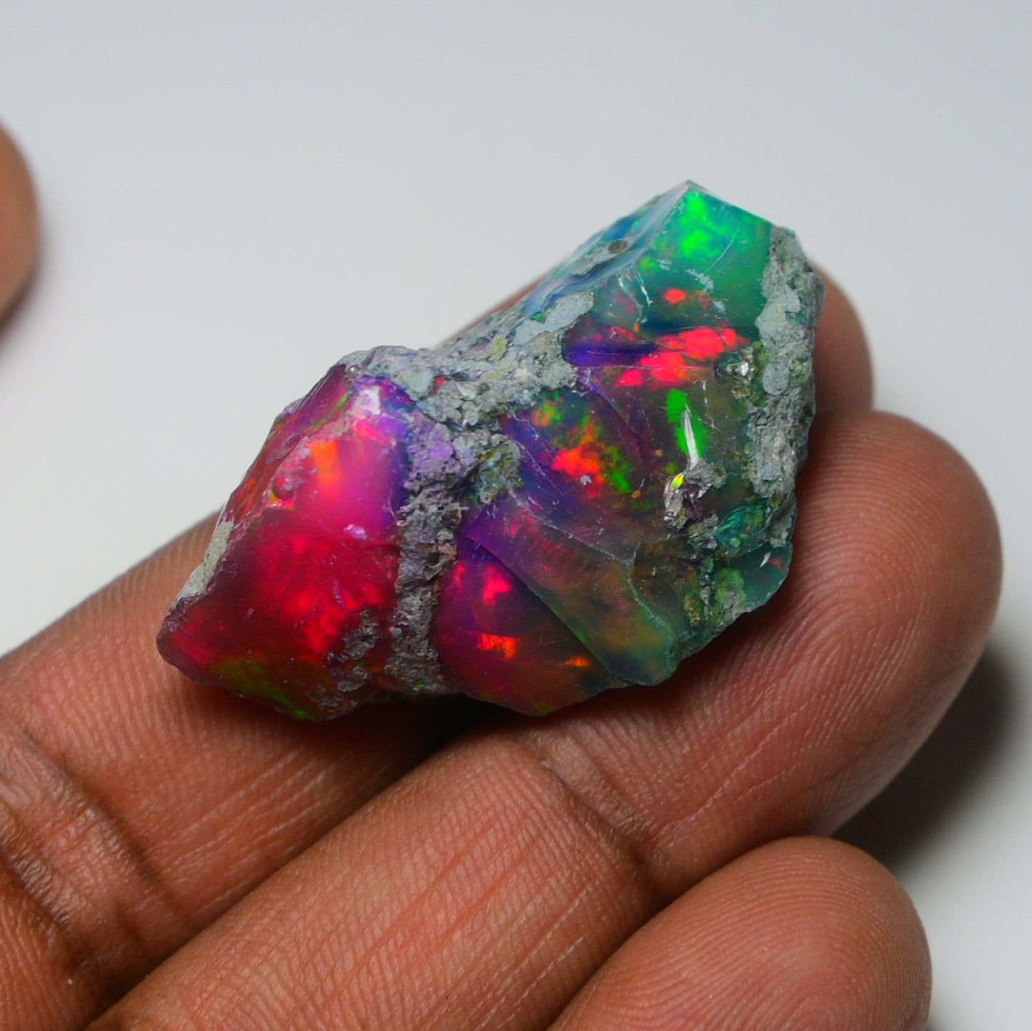 Very Rare Bi-Color Opal Rough 46.35 Cts Natural Ethiopian Opal Raw Jewelry Grade