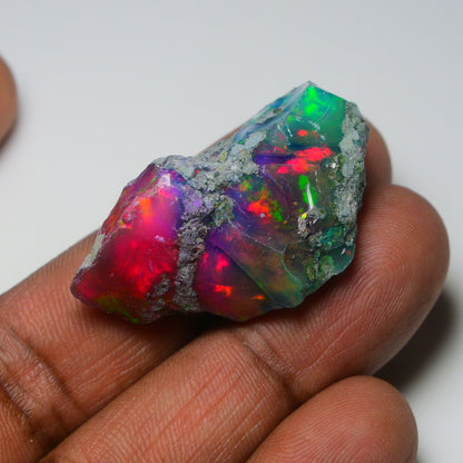 Very Rare Bi-Color Opal Rough 46.35 Cts Natural Ethiopian Opal Raw Jewelry Grade
