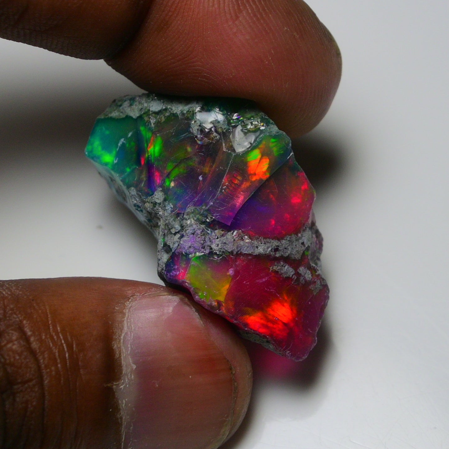 Very Rare Bi-Color Opal Rough 46.35 Cts Natural Ethiopian Opal Raw Jewelry Grade