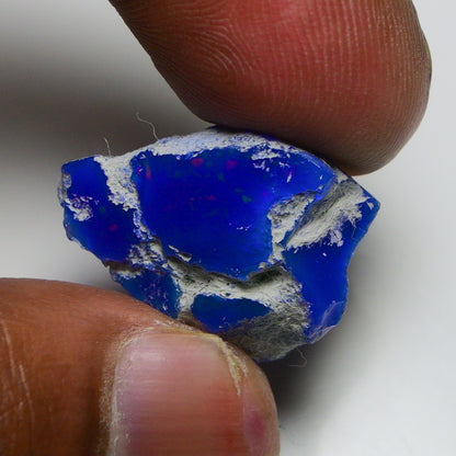Rare Blue Opal 18.20 Carats | Natural Blue Ethiopian Opal Rough - Ready for Cutting & Jewelry!