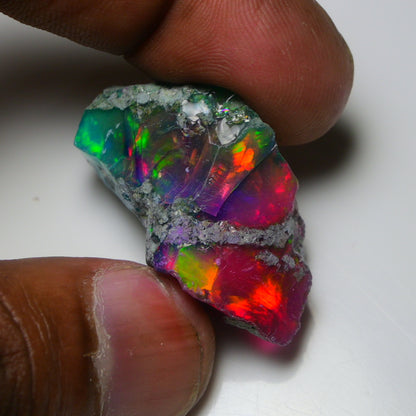 Very Rare Bi-Color Opal Rough 46.35 Cts Natural Ethiopian Opal Raw Jewelry Grade