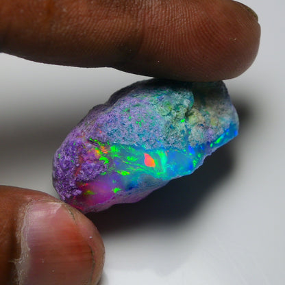Very Rare Bi-Color Opal Rough 55.00 Cts Natural Ethiopian Opal Raw Jewelry Grade