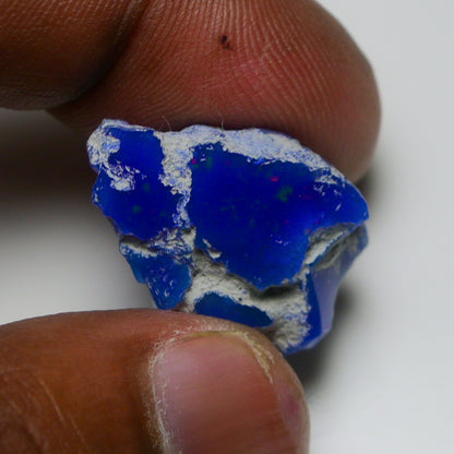 Rare Blue Opal 18.20 Carats | Natural Blue Ethiopian Opal Rough - Ready for Cutting & Jewelry!