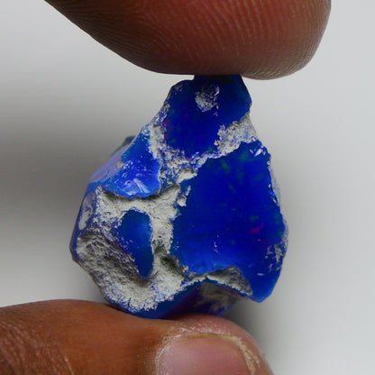 Rare Blue Opal 18.20 Carats | Natural Blue Ethiopian Opal Rough - Ready for Cutting & Jewelry!
