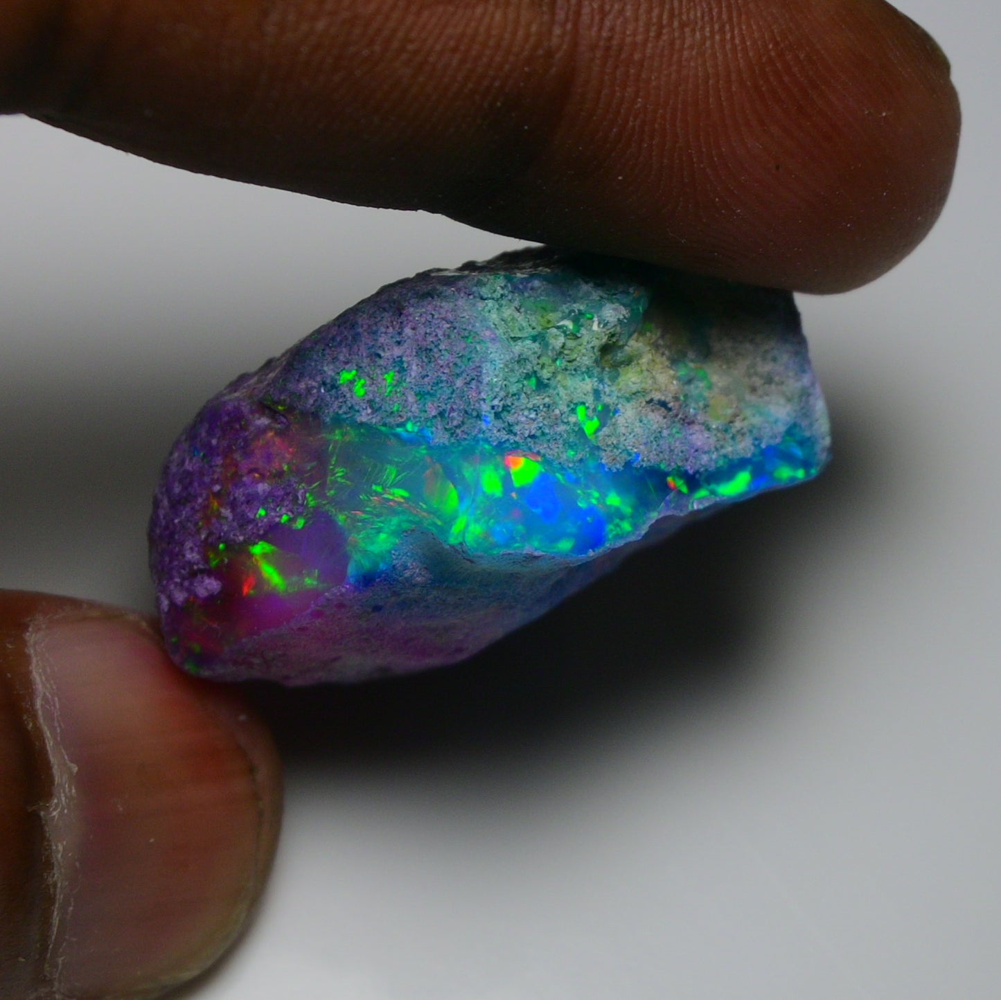 Very Rare Bi-Color Opal Rough 55.00 Cts Natural Ethiopian Opal Raw Jewelry Grade