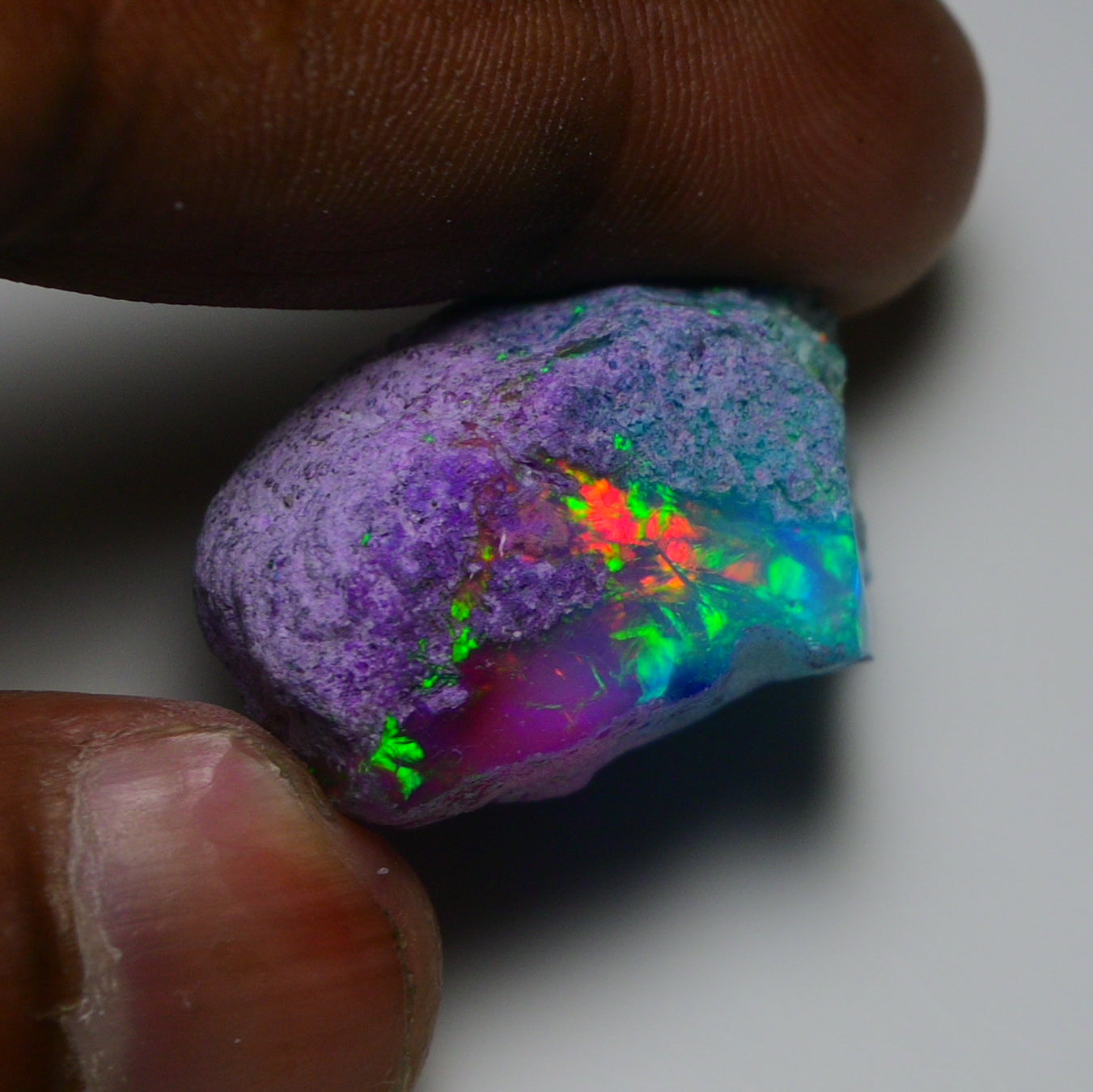 Very Rare Bi-Color Opal Rough 55.00 Cts Natural Ethiopian Opal Raw Jewelry Grade