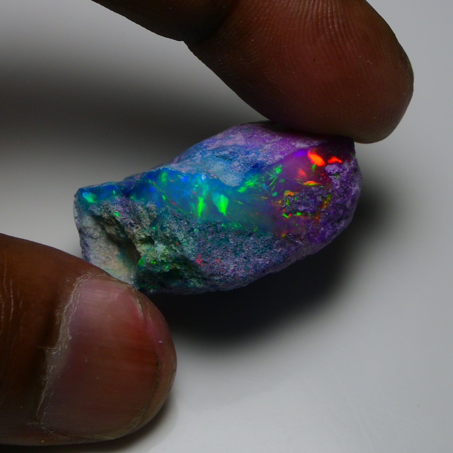 Very Rare Bi-Color Opal Rough 55.00 Cts Natural Ethiopian Opal Raw Jewelry Grade