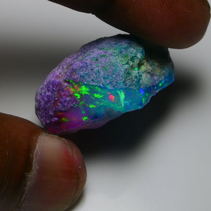 Very Rare Bi-Color Opal Rough 55.00 Cts Natural Ethiopian Opal Raw Jewelry Grade