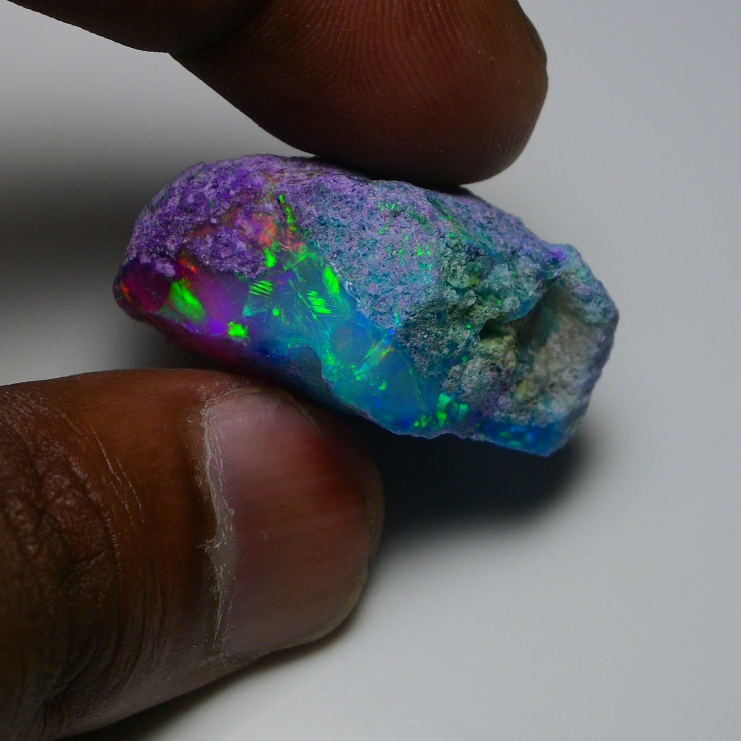 Very Rare Bi-Color Opal Rough 55.00 Cts Natural Ethiopian Opal Raw Jewelry Grade