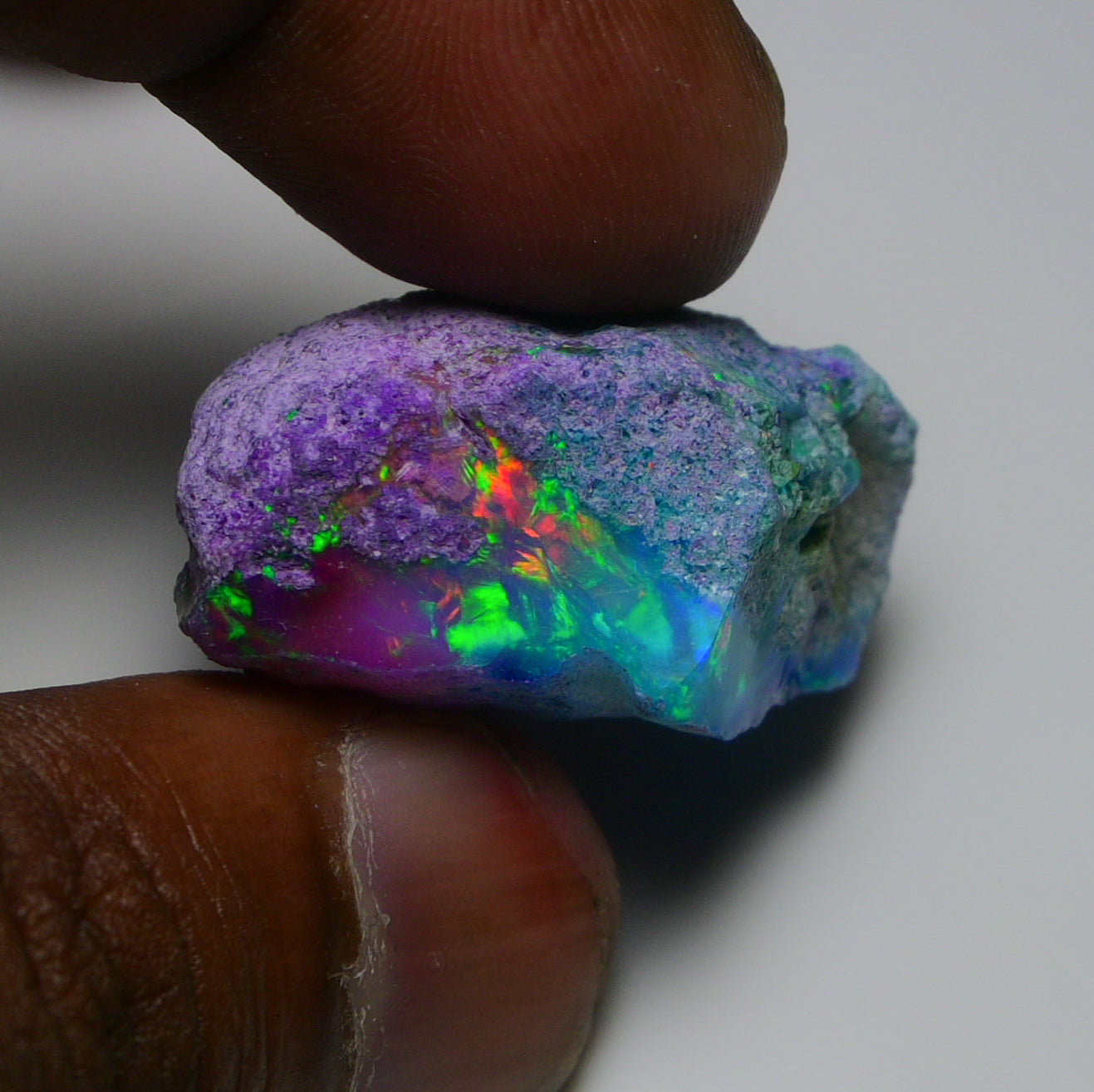 Very Rare Bi-Color Opal Rough 55.00 Cts Natural Ethiopian Opal Raw Jewelry Grade