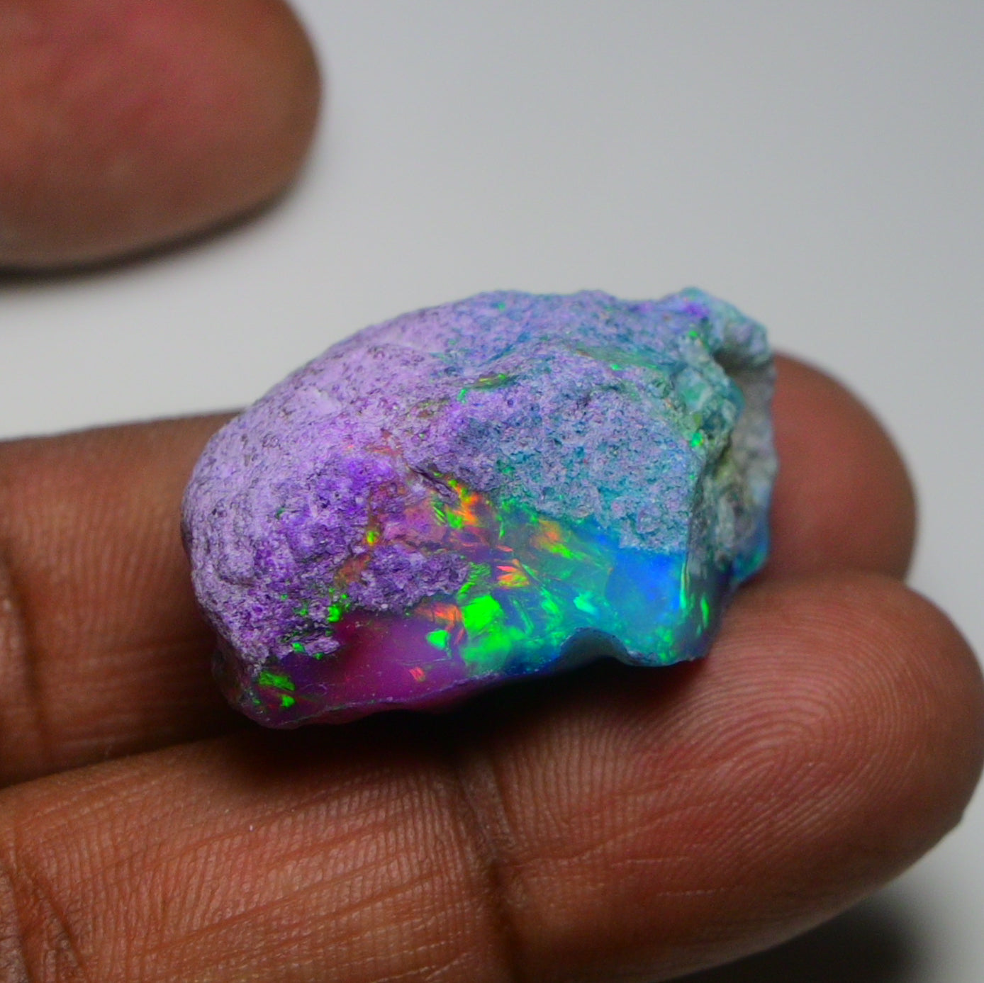 Very Rare Bi-Color Opal Rough 55.00 Cts Natural Ethiopian Opal Raw Jewelry Grade