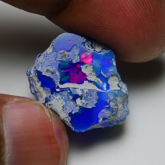Rare Blue Opal 18.25 Carats | Natural Blue Ethiopian Opal Rough - Ready for Cutting & Jewelry!