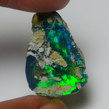 Black Opal Weight: 10.55  Carats | Natural Black Ethiopian Opal Rough - Ready for Cutting & Jewelry