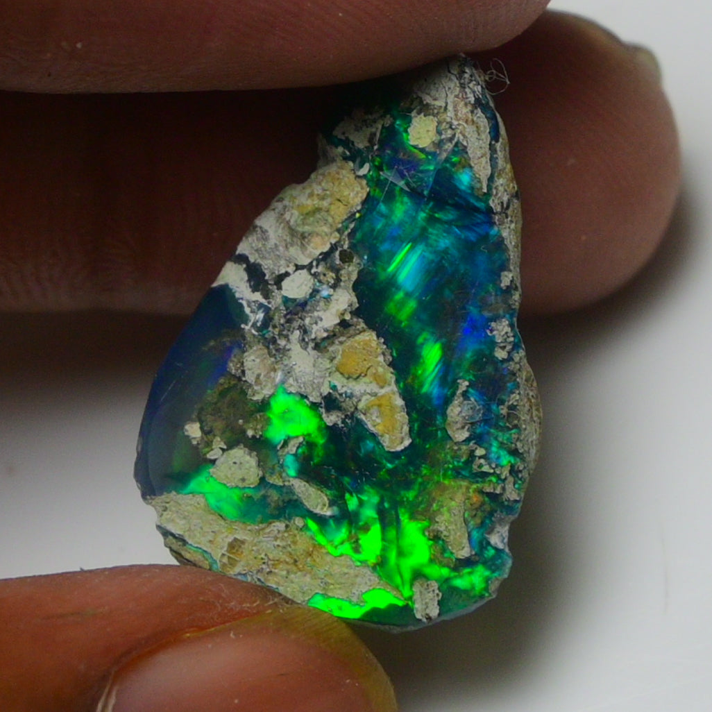 Black Opal Weight: 10.55  Carats | Natural Black Ethiopian Opal Rough - Ready for Cutting & Jewelry