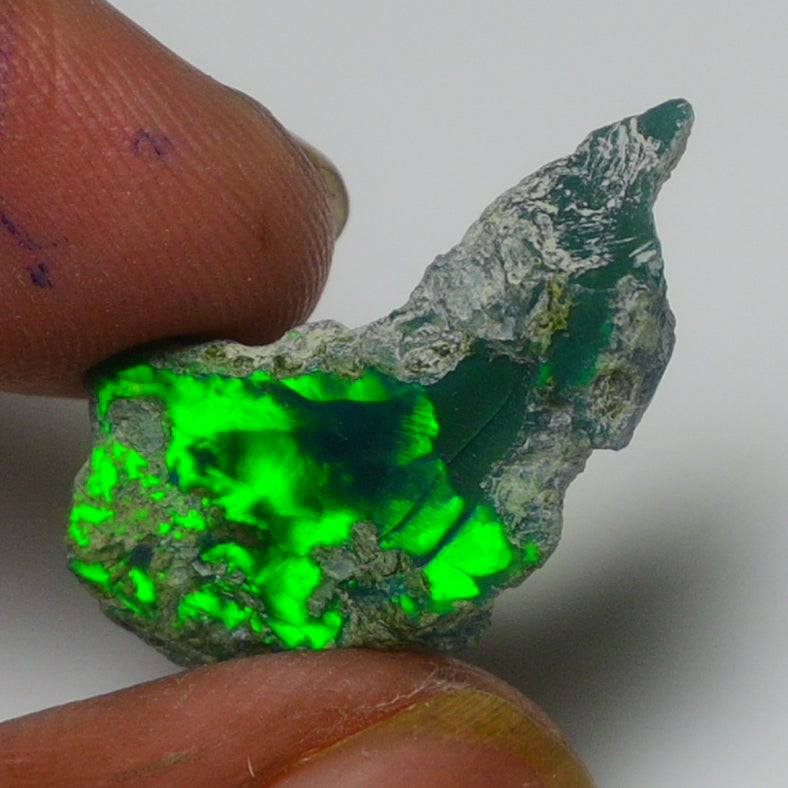 Black Opal Weight: 9.00  Carats | Natural Black Ethiopian Opal Rough - Ready for Cutting & Jewelry