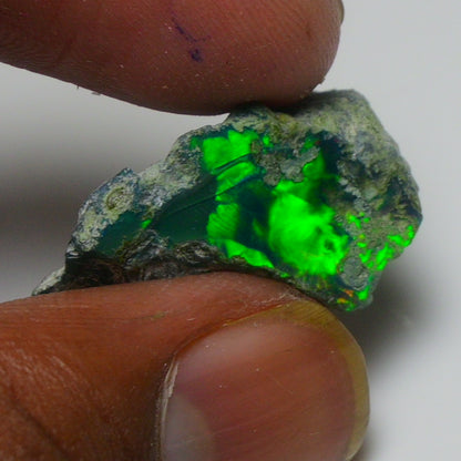 Black Opal Weight: 9.00  Carats | Natural Black Ethiopian Opal Rough - Ready for Cutting & Jewelry