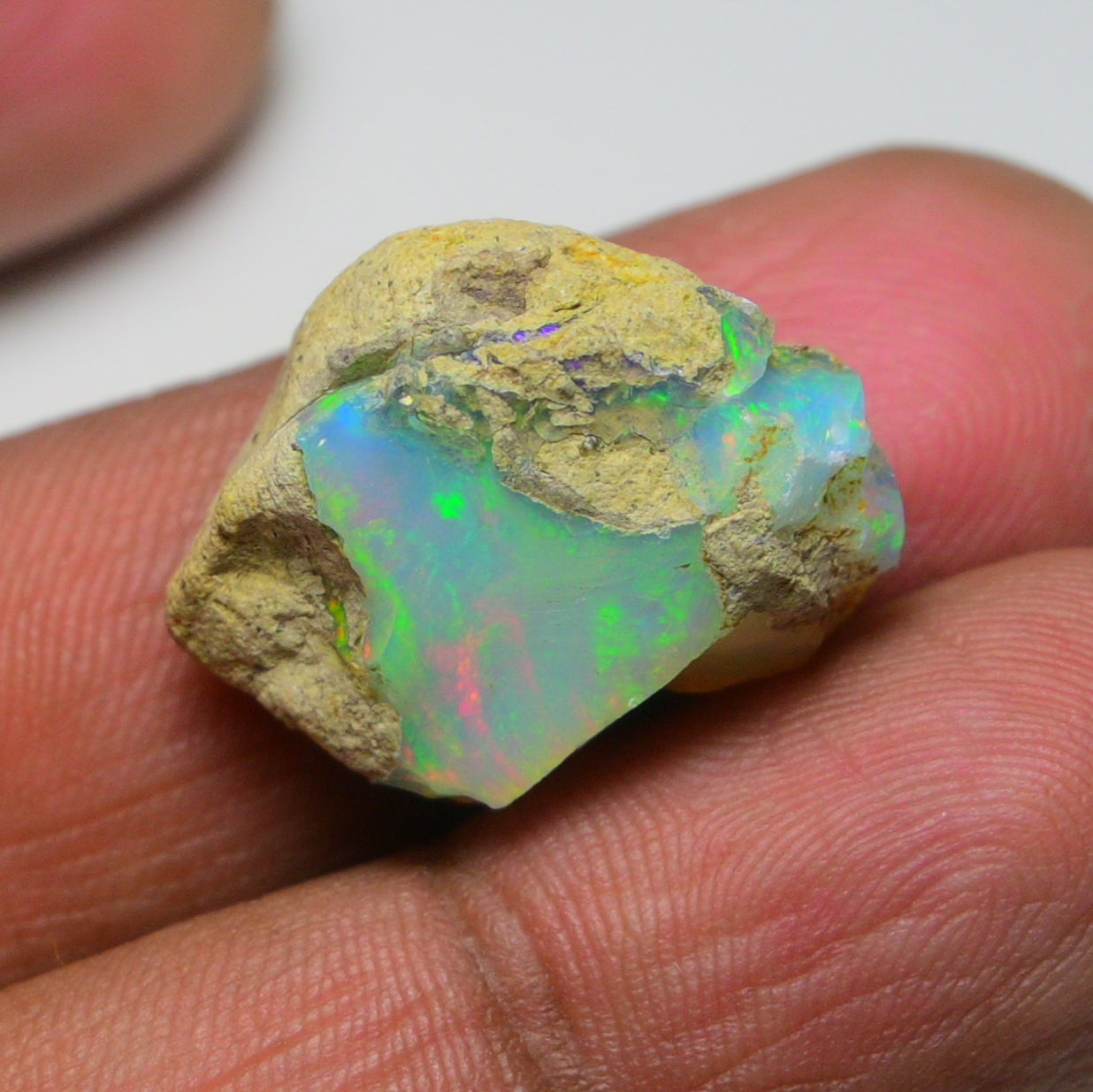 Rare White Opal 19.70 Carats | Natural White Ethiopian Opal Rough - Ready for Cutting & Jewelry!