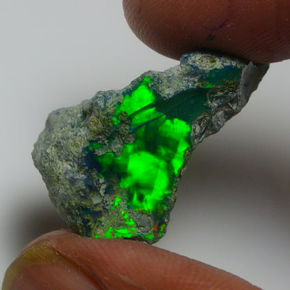 Black Opal Weight: 9.00  Carats | Natural Black Ethiopian Opal Rough - Ready for Cutting & Jewelry