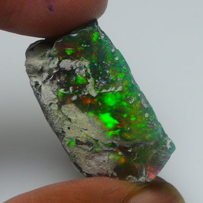 Black Opal Weight: 20.65  Carats | Natural Black Ethiopian Opal Rough - Ready for Cutting & Jewelry