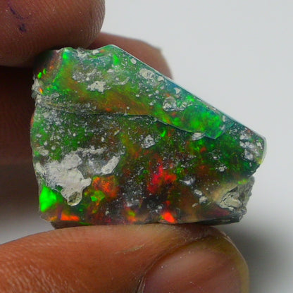 Black Opal Weight: 20.65  Carats | Natural Black Ethiopian Opal Rough - Ready for Cutting & Jewelry