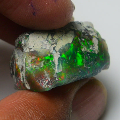 Black Opal Weight: 20.65  Carats | Natural Black Ethiopian Opal Rough - Ready for Cutting & Jewelry