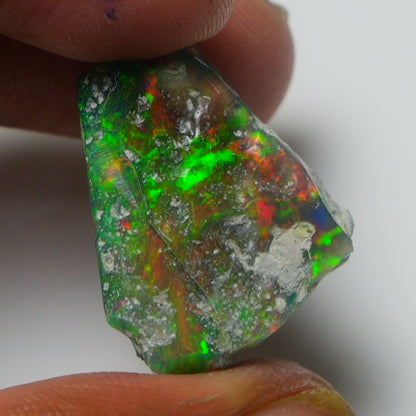 Black Opal Weight: 20.65  Carats | Natural Black Ethiopian Opal Rough - Ready for Cutting & Jewelry