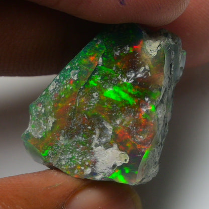 Black Opal Weight: 20.65  Carats | Natural Black Ethiopian Opal Rough - Ready for Cutting & Jewelry