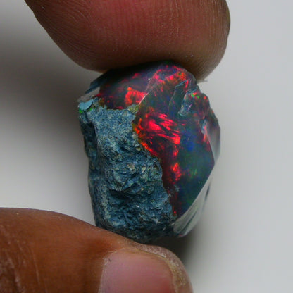 Rare Black Opal 23.50 Carats | Natural Black Ethiopian Opal Rough - Ready for Cutting & Jewelry!