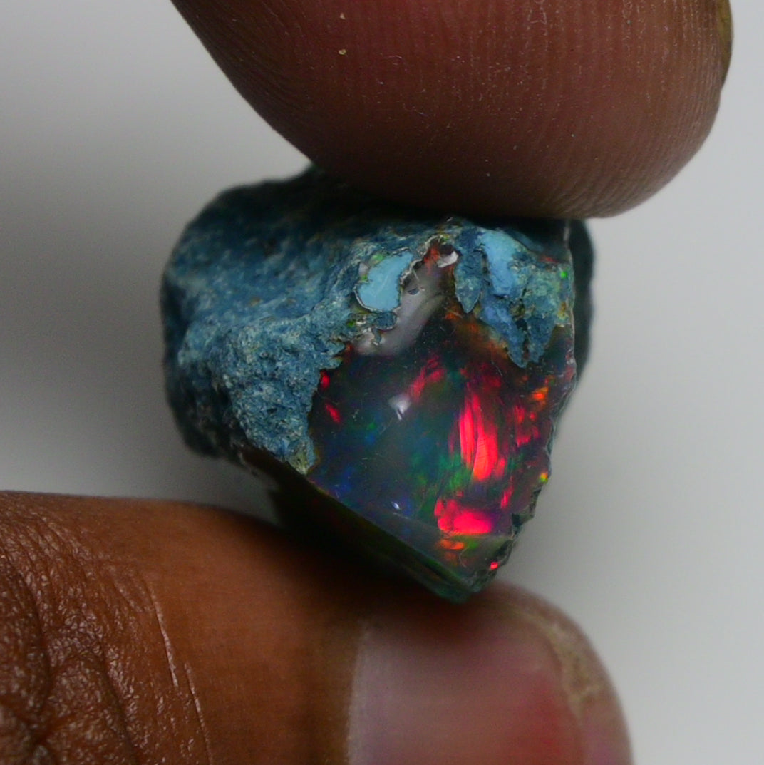 Rare Black Opal 23.50 Carats | Natural Black Ethiopian Opal Rough - Ready for Cutting & Jewelry!