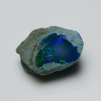 Rare Black Opal 19.45 Carats | Natural Black Ethiopian Opal Rough - Ready for Cutting & Jewelry!