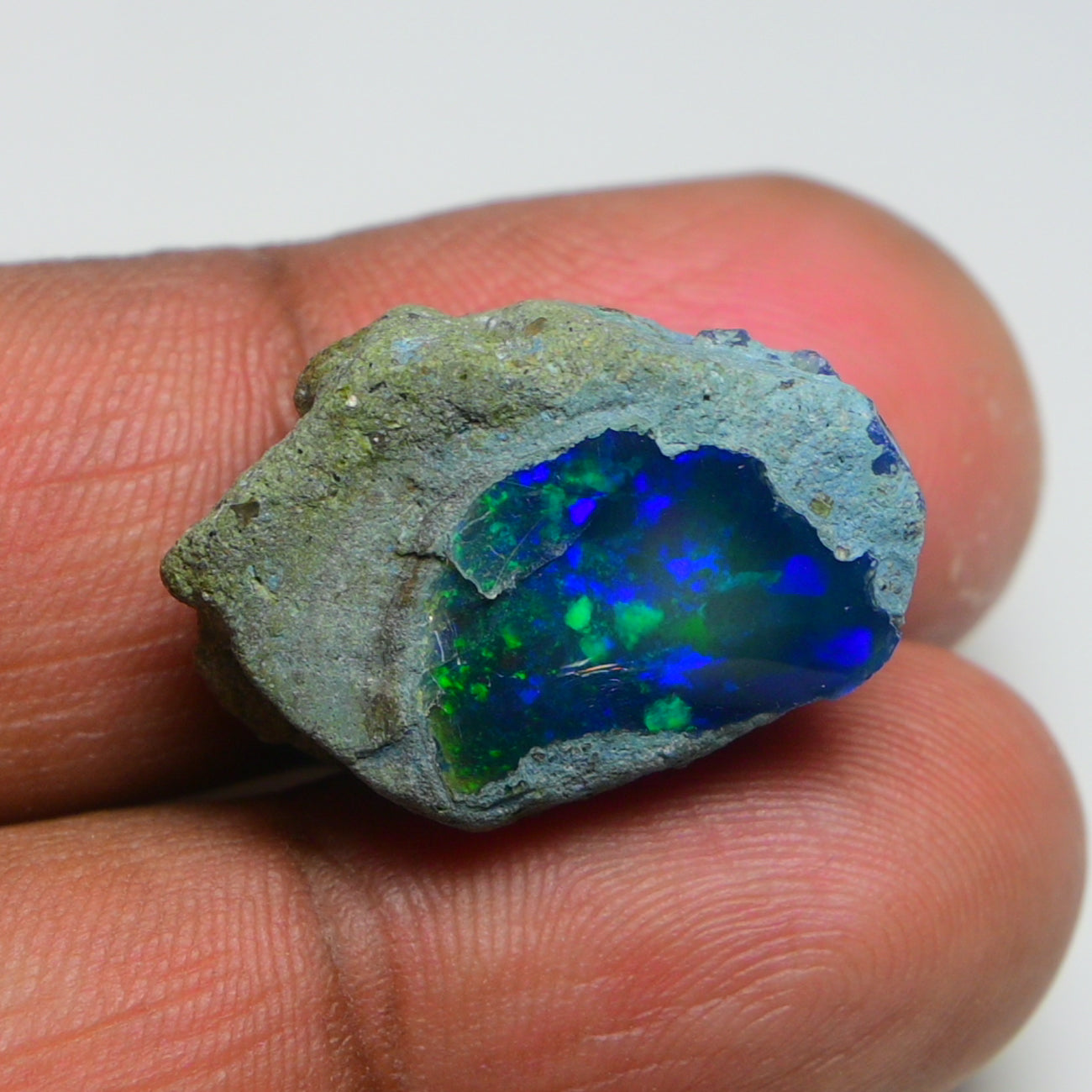 Rare Black Opal 19.45 Carats | Natural Black Ethiopian Opal Rough - Ready for Cutting & Jewelry!