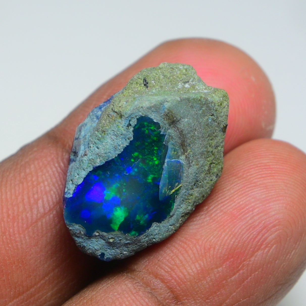 Rare Black Opal 19.45 Carats | Natural Black Ethiopian Opal Rough - Ready for Cutting & Jewelry!