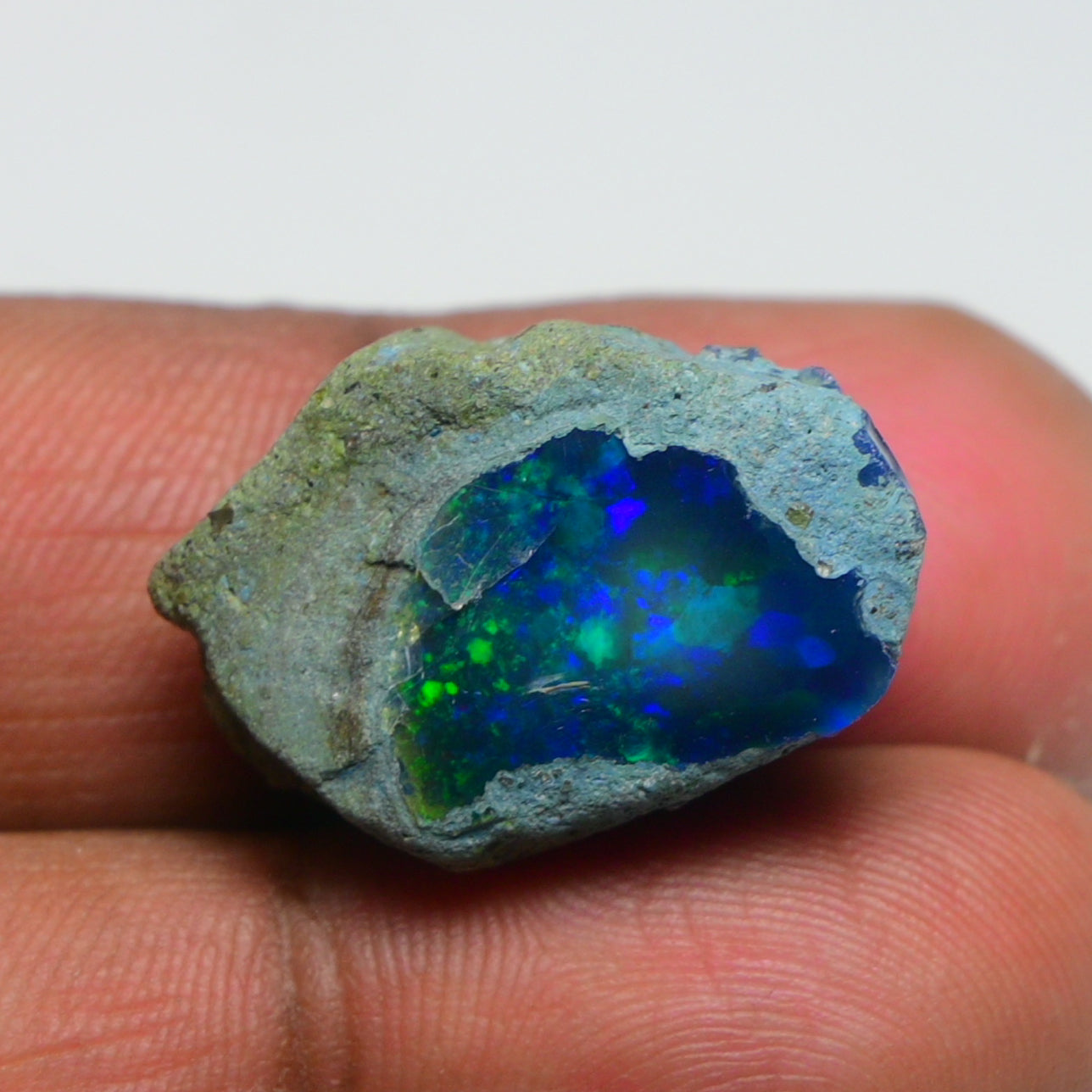 Rare Black Opal 19.45 Carats | Natural Black Ethiopian Opal Rough - Ready for Cutting & Jewelry!