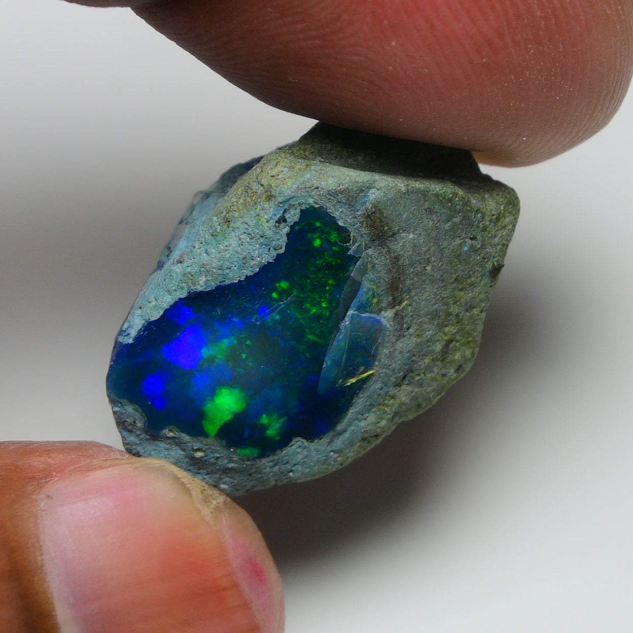 Rare Black Opal 19.45 Carats | Natural Black Ethiopian Opal Rough - Ready for Cutting & Jewelry!