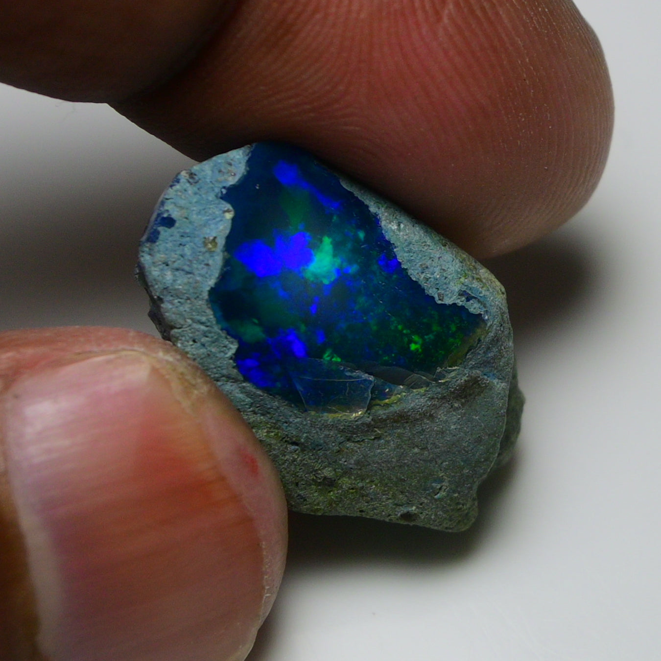 Rare Black Opal 19.45 Carats | Natural Black Ethiopian Opal Rough - Ready for Cutting & Jewelry!