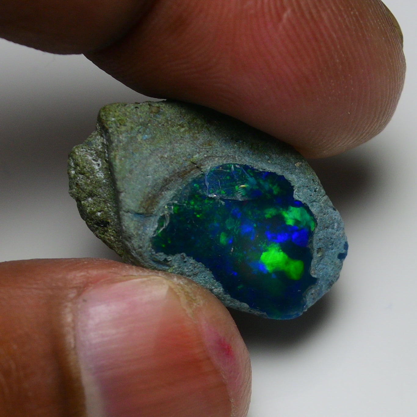 Rare Black Opal 19.45 Carats | Natural Black Ethiopian Opal Rough - Ready for Cutting & Jewelry!