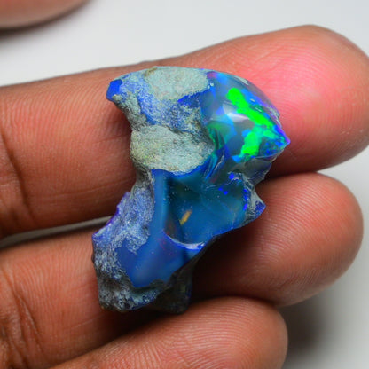 Rare Black Opal 34.80 Carats | Natural Black Ethiopian Opal Rough - Ready for Cutting & Jewelry!