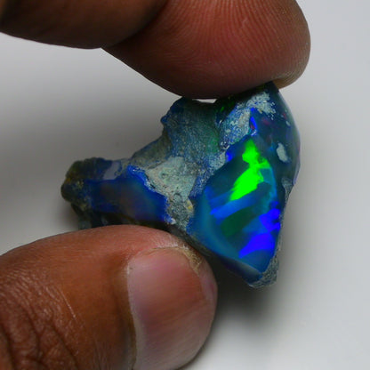 Rare Black Opal 34.80 Carats | Natural Black Ethiopian Opal Rough - Ready for Cutting & Jewelry!