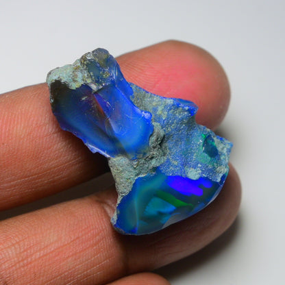 Rare Black Opal 34.80 Carats | Natural Black Ethiopian Opal Rough - Ready for Cutting & Jewelry!