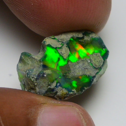 Black Opal 10.70 Carats | Natural Black Ethiopian Opal Rough - Ready for Cutting & Jewelry!
