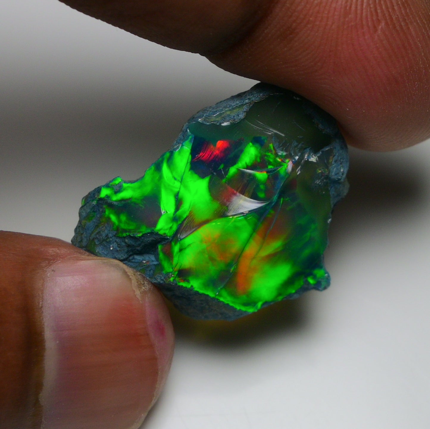 Rare Black Opal 20.95 Carats | Natural Black Ethiopian Opal Rough - Ready for Cutting & Jewelry!