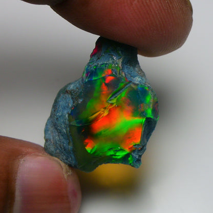 Rare Black Opal 20.95 Carats | Natural Black Ethiopian Opal Rough - Ready for Cutting & Jewelry!