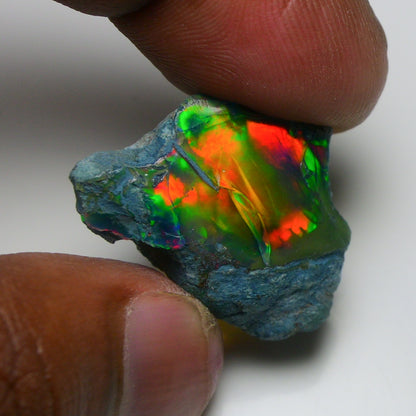 Rare Black Opal 20.95 Carats | Natural Black Ethiopian Opal Rough - Ready for Cutting & Jewelry!