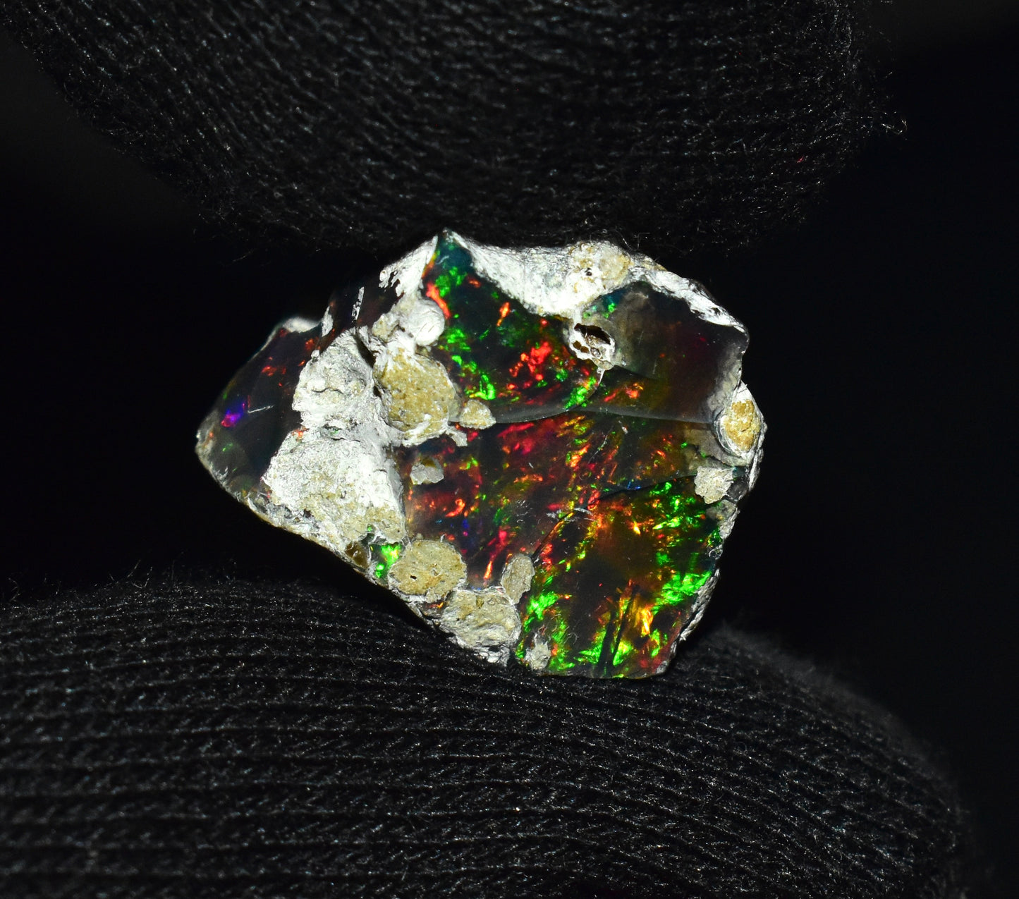 Black Opal 18.35 Carats | Natural Black Ethiopian Opal Rough - Ready for Cutting & Jewelry!