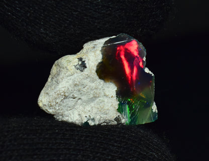 Black Opal 10.00 Carats | Natural Black Ethiopian Opal Rough - Ready for Cutting & Jewelry!