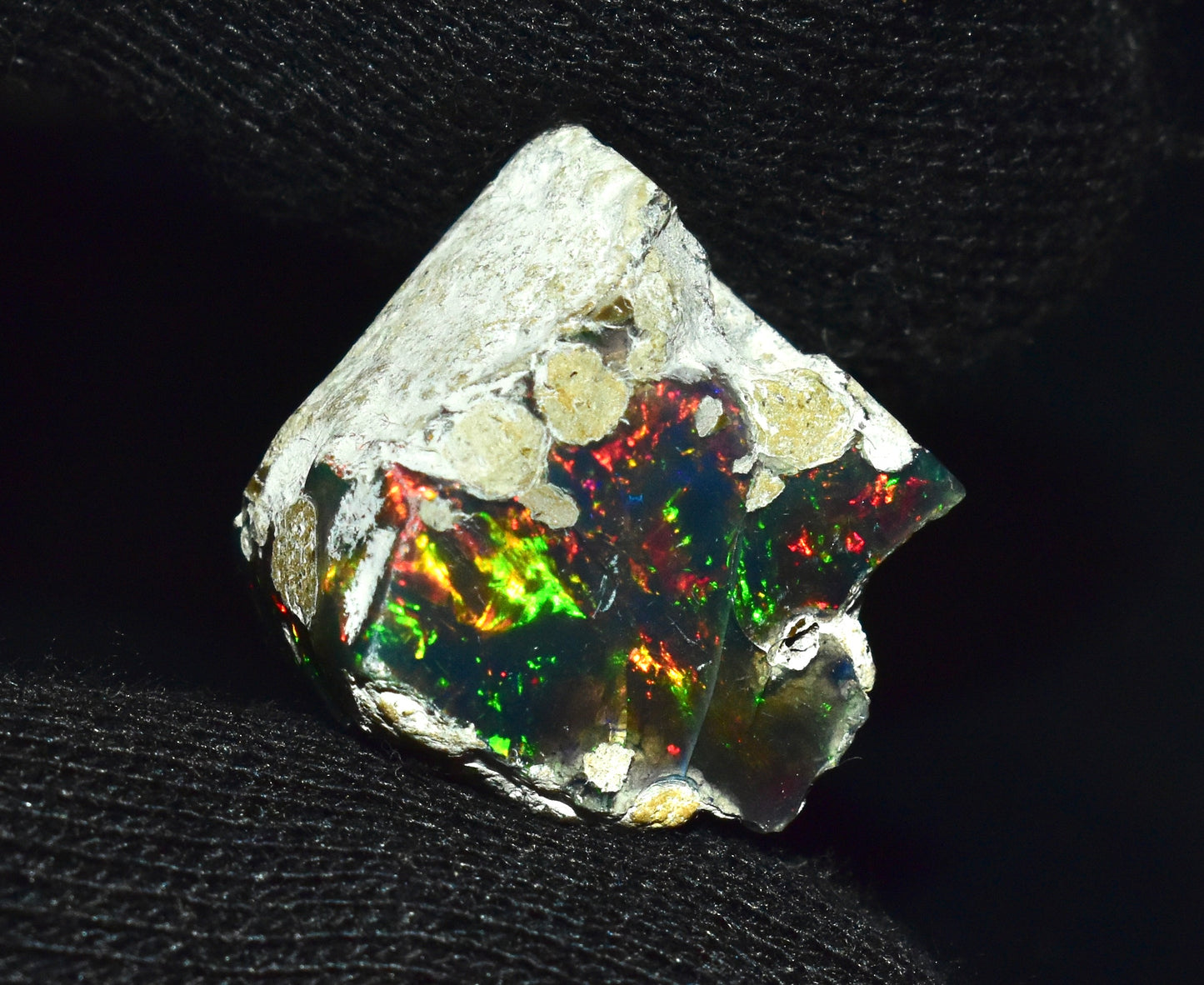 Black Opal 18.35 Carats | Natural Black Ethiopian Opal Rough - Ready for Cutting & Jewelry!
