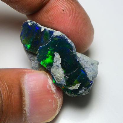 Rare Black Opal 32.00 Carats | Natural Black Ethiopian Opal Rough - Ready for Cutting & Jewelry!